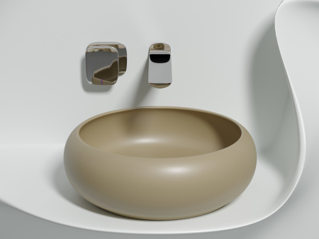 Фото раковина накладная ceramicanova element 36 см, цвет: капучино cn6050mc