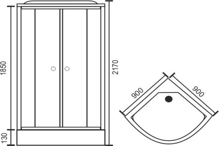 Фото душевая кабина royal bath нк rb90hk2-t 90x90 см