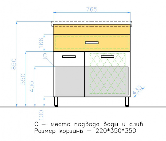 Фото тумба под раковину style line ориноко 80 см лс-00000636