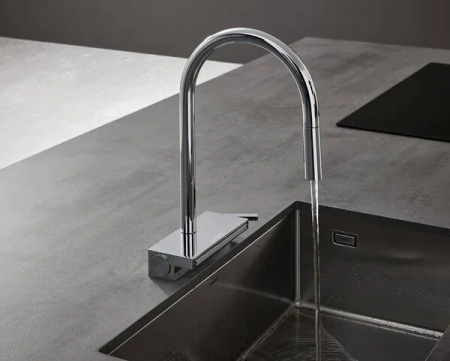 Фото смеситель для кухонной мойки hansgrohe aquno select 73831000