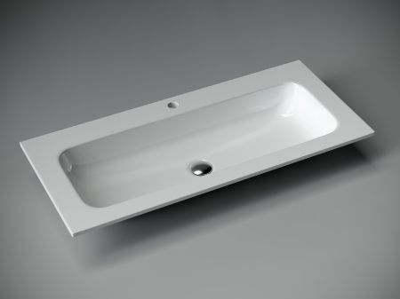 Фото раковина накладная ceramicanova element 101 см, цвет: белый cn7013