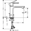 Фото смеситель для раковины hansgrohe rebris e 72559670