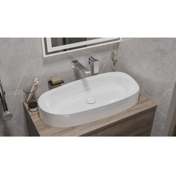 Фото раковина накладная whitecross moonstone 70 см 0731.070035.100