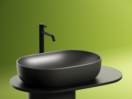 Фото раковина накладная ceramicanova element 60 см, цвет: антрацит cn6047mdh