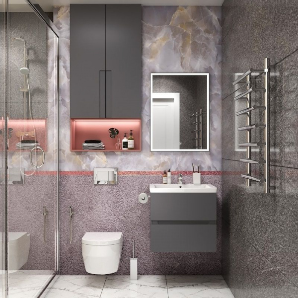 Фото тумба под раковину art&max techno 57 см am-techno-600-2c-so-zb815