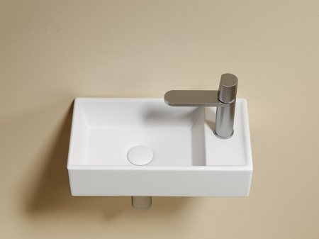 Фото раковина подвесная ceramicanova element 41.7 см, цвет: белый cn6051lmw