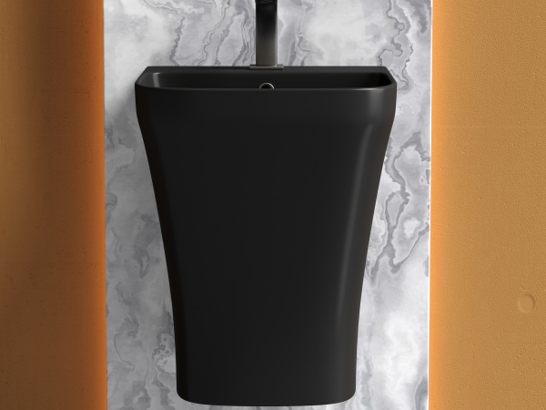 Фото раковина подвесная ceramicanova dion 36.5 см, цвет: черный cn6067mb