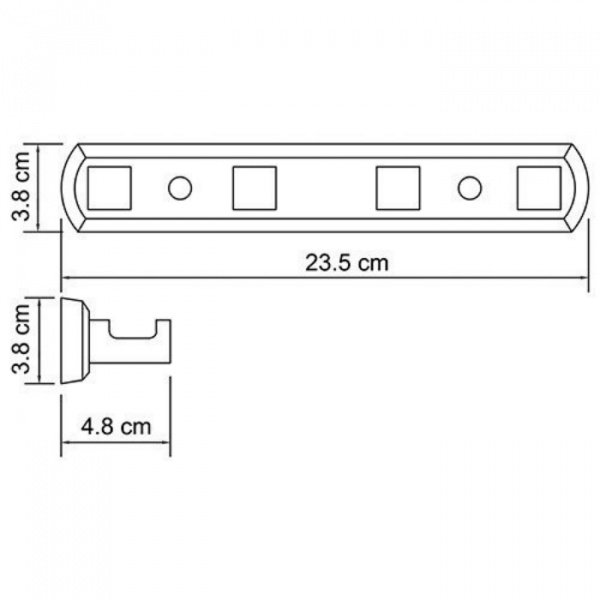 Фото кронштейн настенный с 4 крючками wasserkraft lippe k-6574