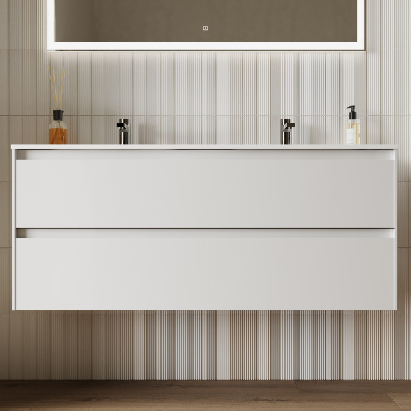 Фото тумба под раковину sancos cento 120 см, цвет: белый глянец cn120-2w