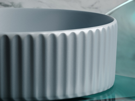Фото раковина накладная ceramicanova element 36 см, цвет: серый cn6057mhl