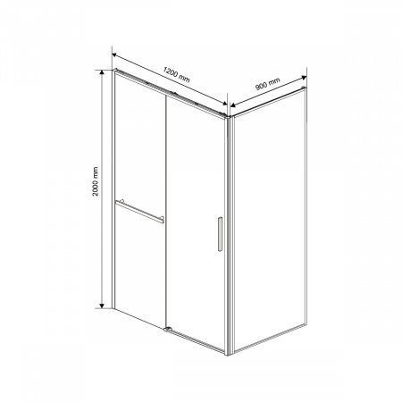 Фото душевое ограждение vincea slim soft 90x120 см  vsr-1ss9012cl