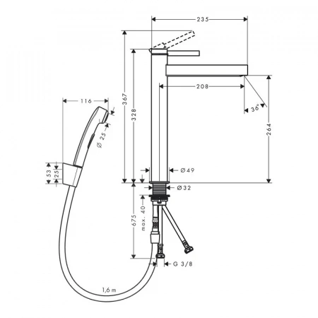 Фото смеситель для раковины hansgrohe finoris 76220670
