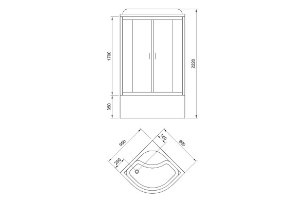Фото душевая кабина royal bath ск rb90ck5-bt-ch 90x90 см