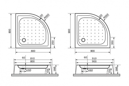 Фото поддон rgw lux/tn-p 80x80 см 16180488-41