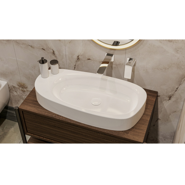 Фото раковина накладная whitecross moonstone 70 см 0732.070035.100