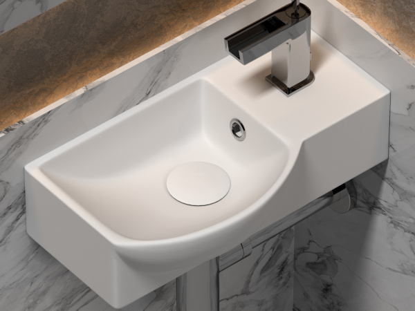 Фото раковина подвесная ceramicanova element 40 см, цвет: белый cn6039l