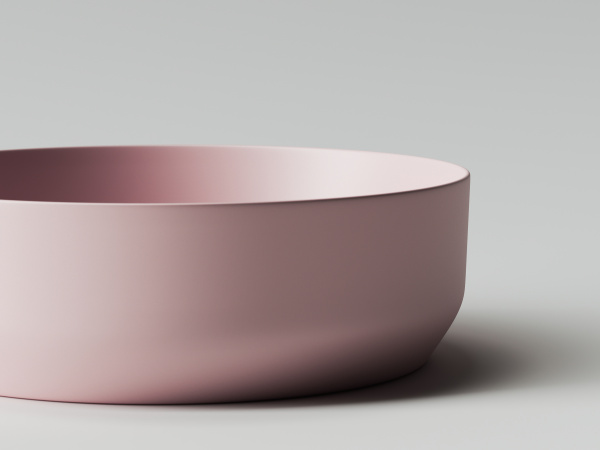Фото раковина накладная ceramicanova element 39 см, цвет: розовый cn6022mp