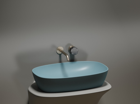 Фото раковина накладная ceramicanova element 60 см, цвет: зеленый cn6049mlg