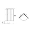 Фото душевая кабина loranto 90x90 см cs-986тм/w