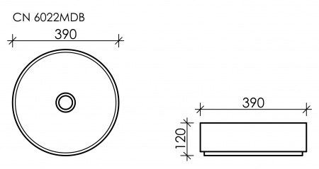 Фото раковина накладная ceramicanova element 39 см, цвет: коричневый cn6022mdb