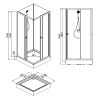 Фото душевая кабина loranto neo 90x90 см cs-21801-bp