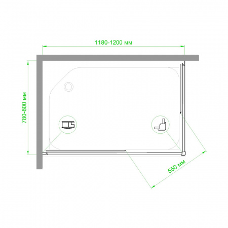 Фото душевое ограждение royal bath hpd rb8120hpd-t-ch 120x80 см
