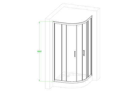 Фото душевое ограждение royal bath hkd rb100hkd-c-bl 100x100 см