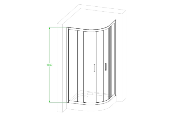 Фото душевое ограждение royal bath hkd rb90hkd-t-bl 90x90 см