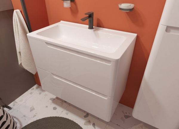 Фото тумба с раковиной эстет kare luxe 80 см фр-00005715