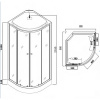 Фото душевая кабина loranto 88x88 см cs-881ed13tm/w-90