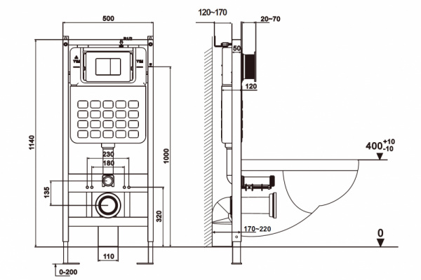 Фото унитаз с инсталляцией abber rechteck ac1219tc-ac0105-ac0120mb