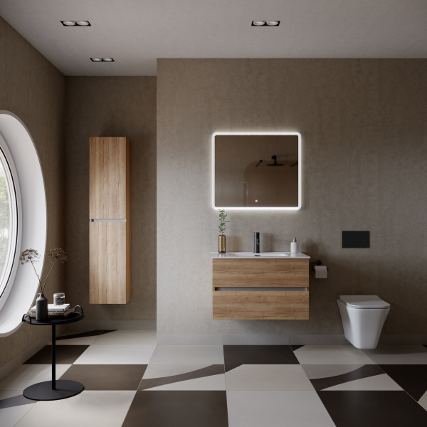 Фото тумба под раковину sancos urban 80 см, цвет: дуб галифакс натуральный ur80eg