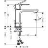 Фото смеситель для раковины hansgrohe rebris e 72589000