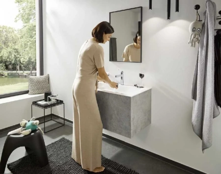 Фото смеситель для раковины hansgrohe finoris 76020000_vstvo