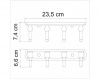 Фото кронштейн настенный, 4 крючка wasserkraft oder k-3074
