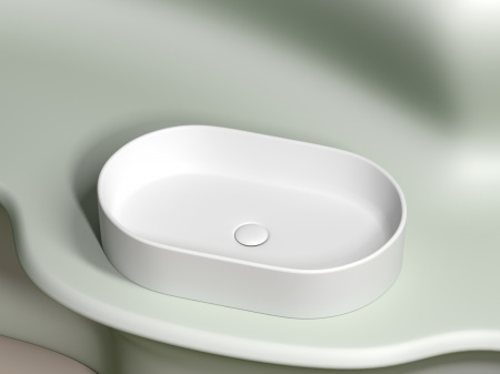 Фото раковина накладная ceramicanova element 60.8 см, цвет: белый cn6048mw