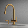 Фото смеситель для кухни abelsberg aera с вытяжным изливом emf71709bg