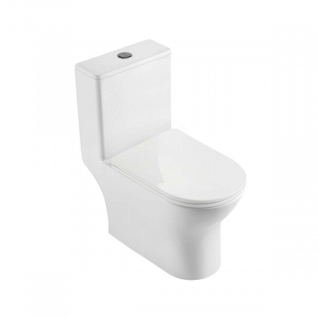 Фото унитаз моноблок напольный безободковый акватек гелиос 67 см aq2816t-00