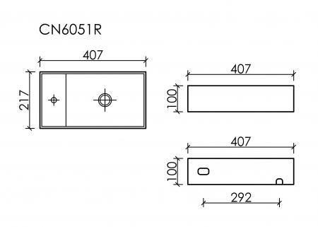 Фото раковина подвесная ceramicanova element 41.7 см, цвет: антрацит cn6051rmdh