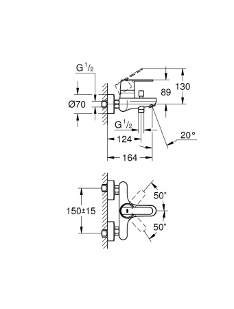Фото смеситель для ванны grohe quickfix get 32887000
