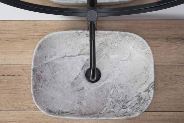Фото раковина rea livia stone 50 см rea-u3800
