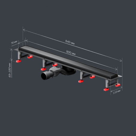 Фото душевой трап am.pm masterflow 80 см w01sc-u11-080-04bm