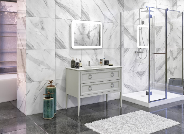 Фото тумба под раковину bagno piu vintage 105 см, цвет: патина и декор vn-1-107