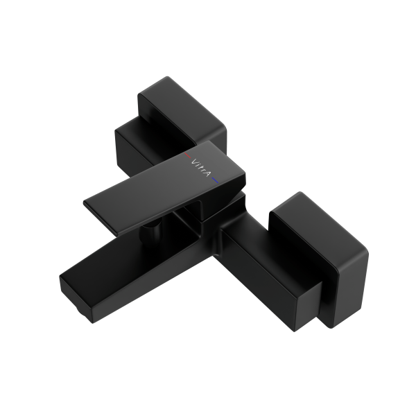 Фото смесители для ванны vitra minimax square a4352036exp цвет черный