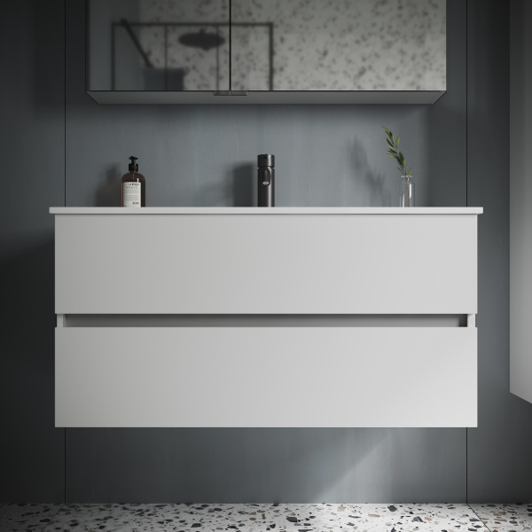 Фото тумба под раковину sancos urban 100 см, цвет: белый ur100w
