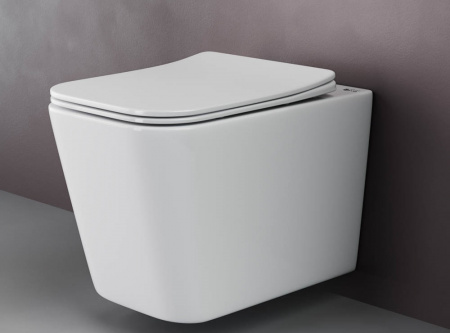 Фото унитаз подвесной, безободковый ceramicanova cubic cn1806