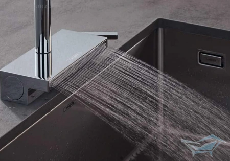 Фото смеситель для кухонной мойки hansgrohe aquno select 73830000