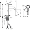 Фото смеситель для раковины hansgrohe tecturis s 73312140