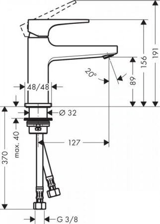 Фото смеситель для раковины hansgrohe metropol 32500670