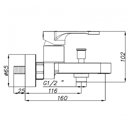 Фото смеситель для ванны azario viano цвет: хром az-15830501